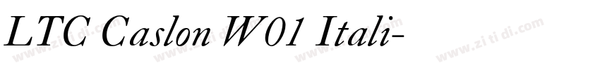 LTC Caslon W01 Itali字体转换